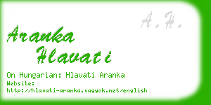 aranka hlavati business card